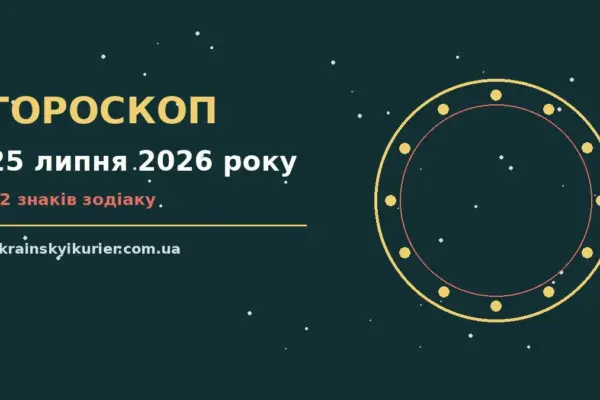 Гороскоп на 25 липня 2026 року: прогноз для всіх знаків про події, зустрічі та вибір