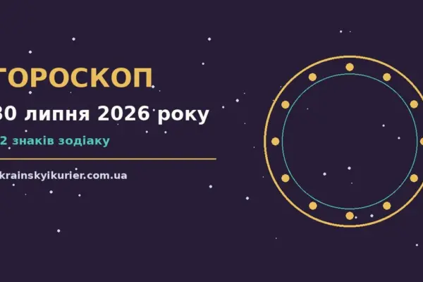 Гороскоп на 30 липня 2026 року: прогноз для всіх знаків про події, зустрічі та вибір