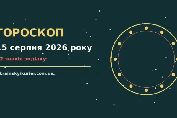 Гороскоп на 15 серпня 2026 року: прогноз для всіх знаків про події, зустрічі та вибір