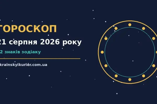 Гороскоп на 21 серпня 2026 року: прогноз для всіх знаків про події, зустрічі та вибір